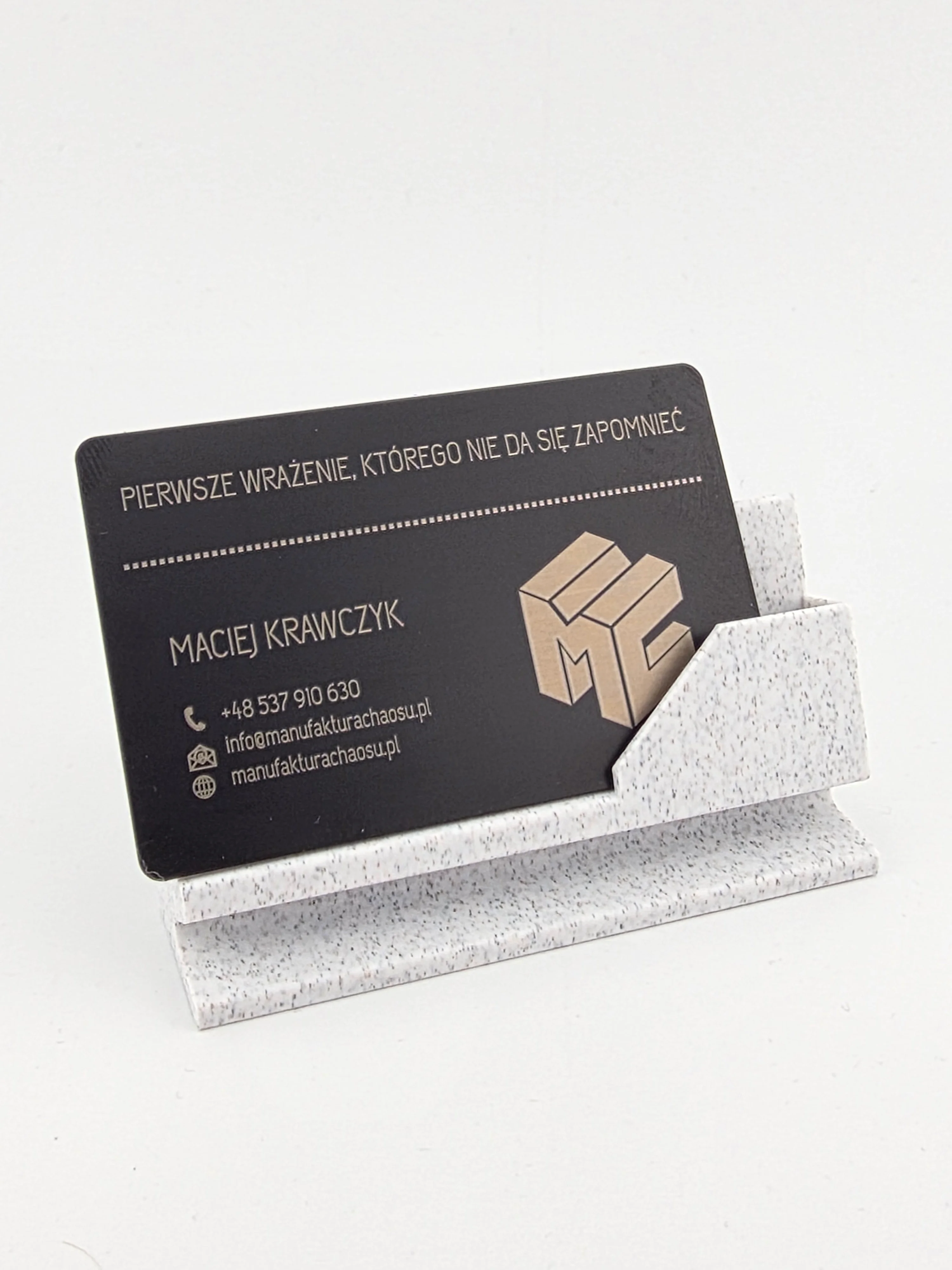 Wizytówki metalowe grawerowane